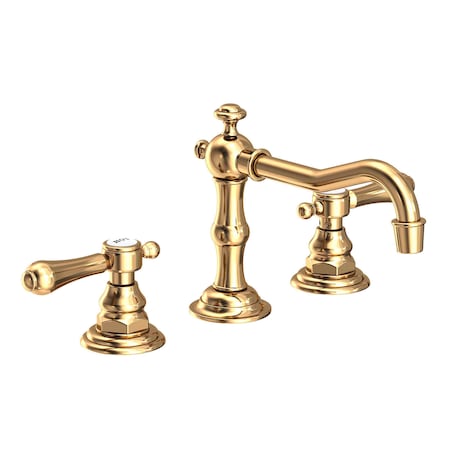 Newport Brass Widespread Lavatory Faucet in Polished Brass Uncoated (Living) 1030-03N